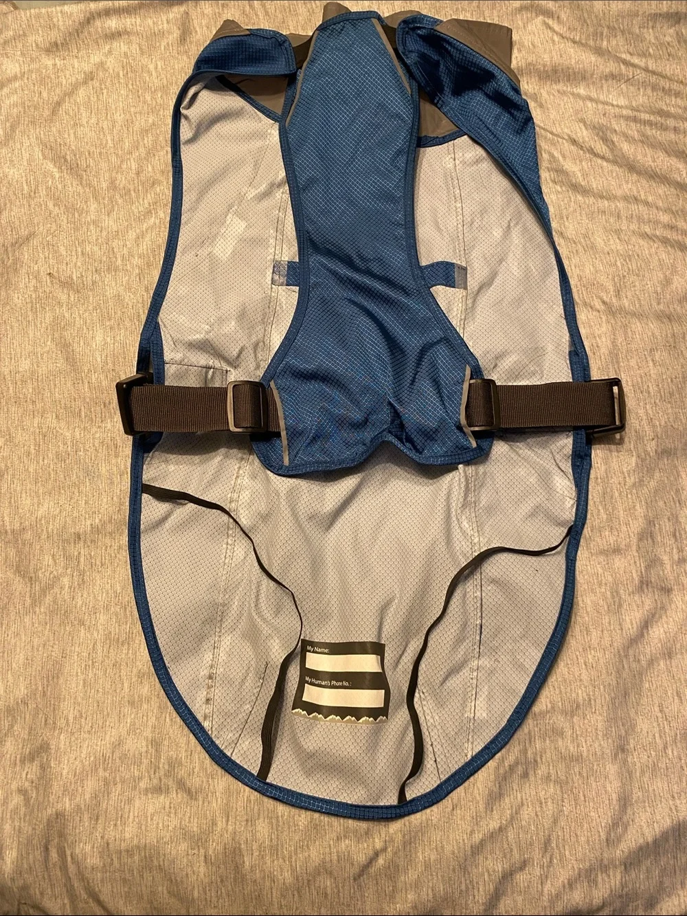 Arcadia Trail™ Reflective Dog Raincoat Sz XL Blue & Gray NWT